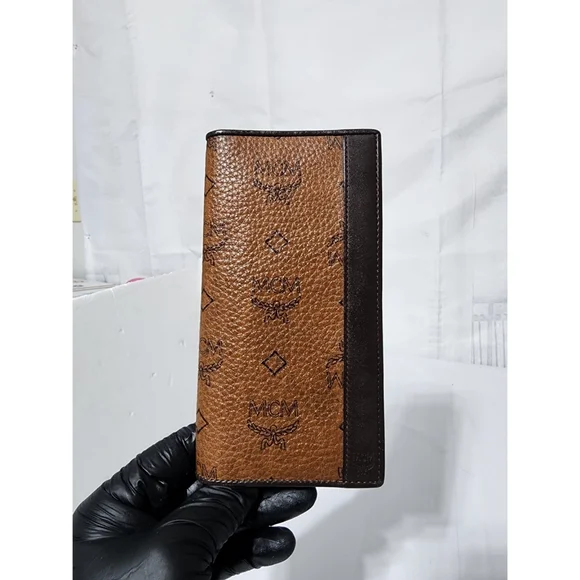 MCM Bill Leather Wallet Brown - Picture 6 of 14